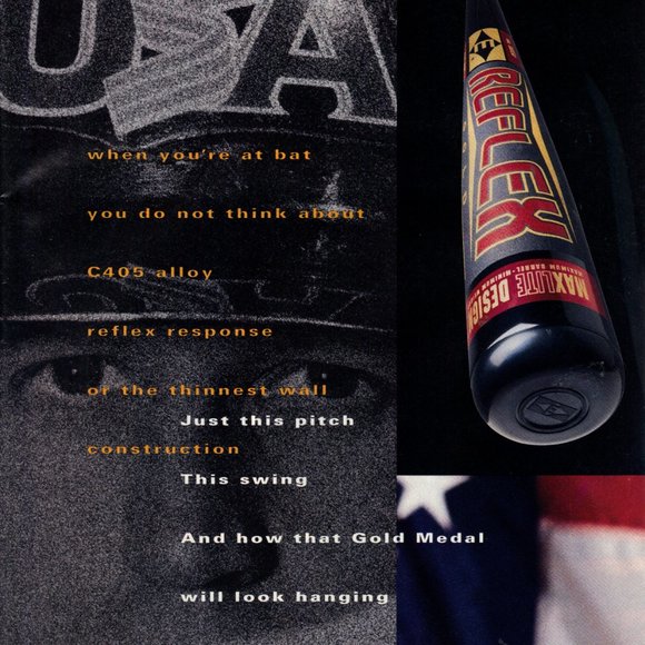 Vintage 1996 Print Ad for Marlboro Cigarettes and Easton Reflex Bats PA1211 - Picture 2 of 2